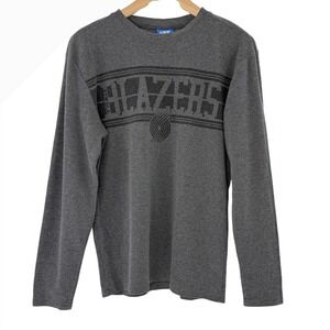 UNK NBA Portland Trail‎ Blazers Mens S Gray Waffle Knit Thermal Shirt Long Slv